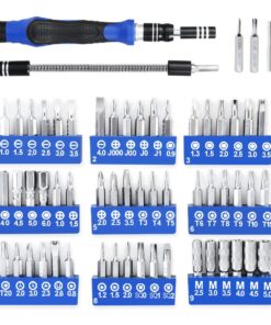 ORIA Precision Screwdriver Kit, 60 in 1 with 56 Bits Screwdriver Set, Magnetic Driver Kit with Flexible Shaft, Extension Rod for Mobile Phone, Smartphone, Game Console, Tablet, PC, Blue 31 719QkvqBcL