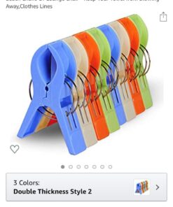Beach Towel Clips, ECROCY Towel Clips for Chairs on Cruise, 8 Pack Large Clips Clamps,Clothes Pegs,Beach Towel Holder to Keep Your Towel from Blowing Away,Heavy Duty and in Bright Colors Medium-1 16 719Rud3a9QL