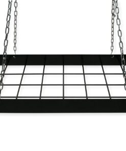 Fox Run Rectangular Hanging Pot Rack with Chains and 6 Hooks, 2 Inch, Black Iron Rectangular With Hooks 27 719T2AtxaxL