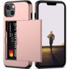 Nvollnoe for iPhone 13 Case with Card Holder Heavy Duty Protective Dual Layer Shockproof Hidden Card Slot Slim Wallet Case for iPhone 13 for Women&Men(Rose Gold) for iPhone 13-6.1''(2 Lens) Rose Gold 22 719TAjBGgNL