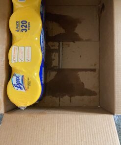 Lysol Disinfectant Wipes, Multi-Surface Antibacterial Cleaning Wipes, For Disinfecting and Cleaning, Lemon and Lime Blossom, 80 Count (Pack of 4) 80 Count (Pack of 4) White Standard Packaging 60 719UjxHJDSL