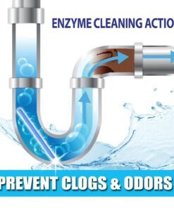 SANI 360° Sani Sticks Drain Cleaner and Deodorizer, Enzyme Pipe Cleaners, Eliminate Odors, Prevent Clogged Drains, Safe for Sinks, Bathtub Drains, Septic Tanks, 48 Count, Unscented 10 719V80OonFL
