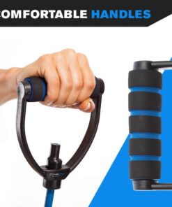 DYNAPRO Exercise Resistance Bands, Adjustable Length, Comfort Handles, Professional Quality, Anti-Snap. Great for Workouts, Physical Therapy, Yoga Blue (Extra Heavy) 11 719VsNhgXPL