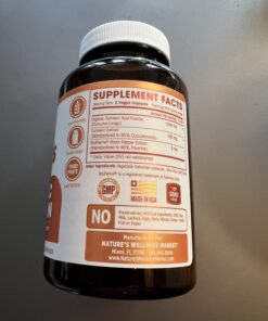 1600mg Organic Turmeric Curcumin w/Bioperine and Black Pepper | Non-GMO | Natural Joint Support | Highest Potency with 95% Standardized Curcuminoids | Gluten Free | 120 Vegetarian Caps 24 719WaZ60cQL