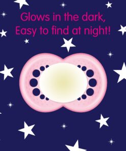 MAM Night Pacifiers , MAM Pacifiers 6+ Months, Best Pacifier for Breastfed Babies, Glow in the Dark Pacifier, Baby Boy Pacifier, 6-16 (Pack of 2) 40 719WnERagVL