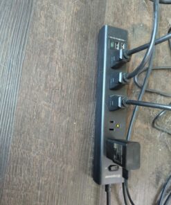 2 Pack Power Strip Surge Protector-5 Widely Spaced Outlets 3 USB Ports(1 USB C Port),1250W/10A with 5Ft Extension Cord, Power Strips with Surge Protection, Wall Mount for Home Office,Black 2PCK 24 719WqIO5I L