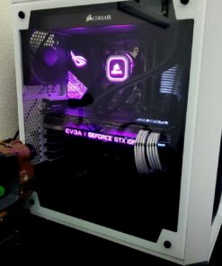 Fractal Design Meshify C - Compact Mid Tower Computer Case - Airflow/Cooling - 2X Fans Included - PSU Shroud - Modular Interior - Water-Cooling Ready - USB3.0 - Tempered Glass Side Panel - White TG 82 719Y252jKL