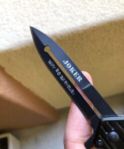 Unlimited Wares 2-Pack Joker "Why So Serious?" Assisted Opening Folding Knife 4.5-Inch Closed Black and Silver 22 719YXJB9n5L