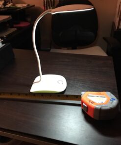 DEEPLITE LED Desk Lamp with Flexible Gooseneck 3 Level Brightness, Battery Operated Table Lamp 5W Touch Control,Compact Portable lamp for Dorm Study Office Bedroom,Eye-Caring and Energy Saving White 1 Pack 59 719YdUC8XFL
