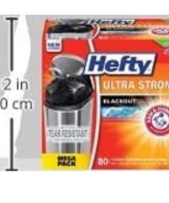 Hefty Ultra Strong Blackout Kitchen Trash Bags - Clean Burst, 13 Gallon, 80 Count 6 719YiR6sYML