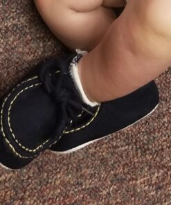 Luvable Friends Unisex Baby Crib Shoes, Navy Wallabee, 0-6 Months 17 719ZBQo2h0L