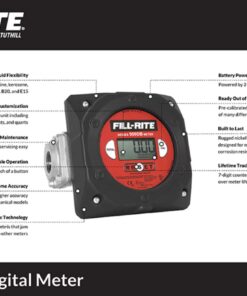 Fill-Rite 900CD1.5 1-1/2" 6-40 GPM(23-151 LPM) Digital Nutating Disc Fuel Transfer Meter 5 719ZC0vXxWL