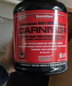 MuscleMeds, Carnivor Beef Protein Isolate Powder 56 Servings, Chocolate, 72 Ounce,4.19 Pound (Pack of 1),002542 56 Servings (Pack of 1) 32 719ZkyioT5L