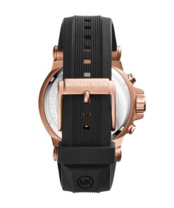 Michael Kors Dylan Men's Watch, Stainless Steel Chronograph Watch for Men with Steel or Silicone Band Black/Rose gold 27 719ahSX8H0L