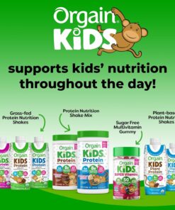 Orgain Organic Kids Nutritional Protein Shake, Vanilla - Kids Snacks with 8g Dairy Protein, 22 Vitamins & Minerals, Fruits & Vegetables, Gluten Free, Soy Free, Non GMO, 8.25 Fl Oz (Pack of 12) Pack of 12 20 719cukuvm L 2
