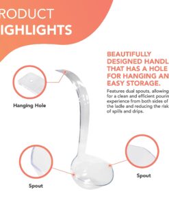 Party Essentials N512 Hard Plastic 5-Ounce Punch Bowl/Serving Ladle, 1-Count, Clear 1 Count (Pack of 1) 8 719dCJbRPnL