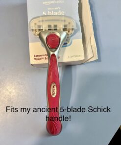 Amazon Basics 5-Blade Razor Refills for Women, 6 Count (Fits Amazon Basics Razor Handles Only) (Previously Solimo) 6 Count (Pack of 1) 6 Refills 18 719dKxMkYNL