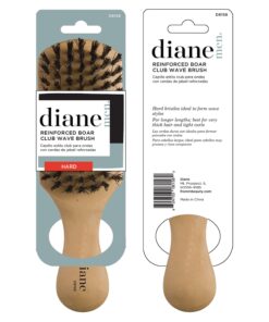 Diane Reinforced Boar Bristle Club Wave Brush for Men and Barbers – Hard Bristles for Thick to Coarse Hair – Use for Detangling, Smoothing, Wave Styles, Restore Shine and Texture 12 719eABCNlWL