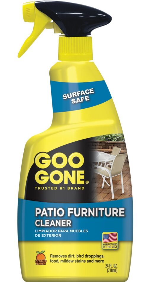 Goo Gone Patio Furniture Cleaner - Removes Dirt, Bird Droppings, Food, Mildew Stains and More From Your Outdoor and Patio Furniture - 24 Fl. Oz., 2107