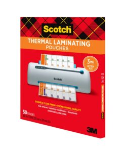 Scotch Thermal Laminating Pouches, 50 Pack Laminating Sheets, 3 Mil, 8.9 x 11.4 Inches, Education Supplies & Craft Supplies, For Use With Thermal Laminators, Letter Size Sheets (TP3854-50) 50-Pack 22 719fX2gIhDL