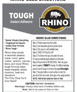 Rhino Glue Pro Kit, Heavy Duty 65 Gram Clear Rhino Glue Pro Kit, Heavy Duty 65 Gram Clear 18 719g7htx7oL