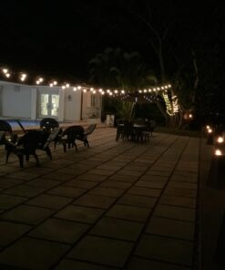 Litcher Globe String Light Suspension Kit, Outdoor Light Guide Wire, Vinyl Coated Stainless Steel Steel Cable,Include 150fts Transparent PVC and 304 Stainless Steel Wire Cable, Turnbuckle and Hooks 41 719gezLFl9L