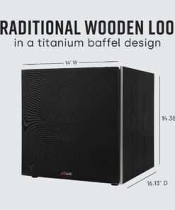 Polk Audio PSW10 10" Powered Subwoofer – Power Port Technology, Up to 100 Watts, Big Bass in Compact Design, Easy Setup with Home Theater Systems, Timbre-Matched with Monitor & T-series Polk Speakers single subwoofer 29 719gy7IVUnL