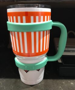 F-32 Handle - 19 COLORS - 30oz Size - Compatible with 30 oz YETI and 30 oz. OZARK TRAIL Tumbler Travel Mug (30OZ, SEAFOAM GREEN) 30ozSeafoam Green / Groovy Green 30.0 ounces 36 719h3M7rZ5L