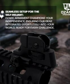 Ozark Armament A2 Rear Sight - Picatinny Iron Sights with All Metal Construction - Two Aperture Sight for Close and Precision Targets - Designed to Mount on a Picatinny Rail 33 719hCombn1L