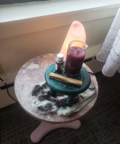 New Age Imports Round Tree of Life Altar Table, Rustic Green, Magenta 20 719hK5yAmHL