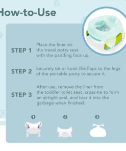 Kalencom Potette Plus Potty Seat Liners - Disposable, Leakproof Liners for Travel Potty Seat - Fragranced to Absorb Odor - 30 Count 15 719hUX7NqPL