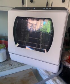 Hermitlux Countertop Dishwasher, 5 Washing Programs Portable Dishwasher With 5-Liter Built-in Water Tank For Glass Door 57 719hd2AeuLL