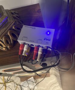 Pyle Phono Turntable Preamp - Mini Electronic Audio Stereo Phonograph Preamplifier with RCA Input, RCA Output & Low Noise Operation Powered by 12 Volt DC Adapter (PP444),Gray Basic model 31 719i02Gd8L 2