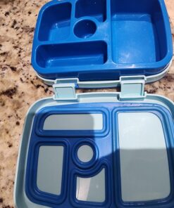 Bentgo® Kids Bento-Style 5-Compartment Lunch Box - Ideal Portion Sizes for Ages 3 to 7 - Leak-Proof, Drop-Proof, Dishwasher Safe, BPA-Free, & Made with Food-Safe Materials (Blue) Blue 33 719i0xloklL
