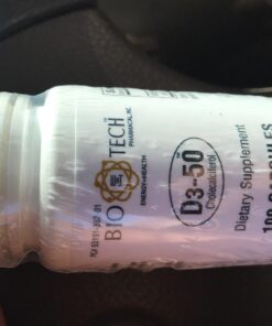 Bio-Tech Pharmacal D3-50 50,000 IU, 100 Capsules – All-Natural Supplement – Supports Bone, Cardiovascular, Neuromuscular, & Immune Health – No Dairy, Fish, Gluten, Peanut, Shellfish, & Soy Standard Packaging 29 719jGeDFijL