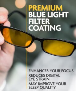 Prospek Blue Light Reading Glasses, for Women and Men, Anti Glare Clear Lens, High Optical Quality Lenses Black 0.0 Diopters 8 719l3T0A7RL