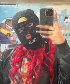 SATINIOR 3 Holes Full Face Cover Outdoor Balaclava Knitted Neck Gaiter Ski Mask for Sports Cycling Medium Pure Black 21 719ldUO3IuL