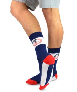 American Flag Men's Crew Socks - I Love USA 4-Pack Size 10-13 8 719lzni52vL