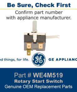GE WE4M519 Genuine OEM Rotary Start Switch for GE Dryers 8 719mr YaTL