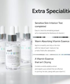 DearKlairs Freshly Juiced Vitamin Drop, 5% Hypoallergenic pure vitamin C serum, 1.18oz | ascorbic acid vitamin c serum, antioxidant serum for face, korean skincare 28 719nhsOoH1L