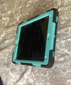 SEYMAC Stock iPad 6th/5th Generation Case with Screen Protector, 360 Rotating Stand, Drop-Proof Protection, Compatible with iPad 6th/5th/Air 2/Pro 9.7 in SkyBlue+Black 36 719o0smZzXL