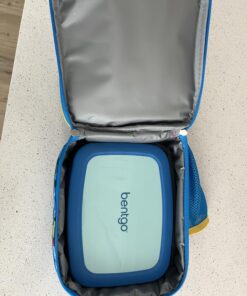 Bentgo® Kids Bento-Style 5-Compartment Lunch Box - Ideal Portion Sizes for Ages 3 to 7 - Leak-Proof, Drop-Proof, Dishwasher Safe, BPA-Free, & Made with Food-Safe Materials (Blue) Blue 35 719oD IllzL 2