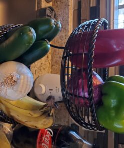 Gourmet Basics by Mikasa Rope 2-Tier Flatback Metal Storage Basket, black 23 719oHz QTuL