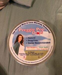 Preggie Pop Drops - 21 Drops - Morning Sickness Relief during pregnancy - Safe for pregnant Mom & Baby - Gluten Free - Four Flavors: Lemon, Raspberry, Green Apple, Tangerine Lemon, Raspberry, Green Apple, Sour Tangerine 21 Count (Pack of 1) 32 719om6LyuoL 1