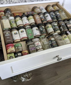 Rev-A-Shelf 22" 3 Tiered Seasoning Organizer, Trim-to-Fit Wooden Kitchen Draw and Cabinet Home Storage Insert, Pull Out Spice Rack, Maple, 4SDI-24 22 Inch 32 719opedhCL