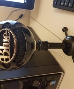 Logitech for Creators Blue Snowball USB Microphone for PC, Mac, Gaming, Recording, Streaming, Podcasting, Condenser Mic with Cardioid and Omnidirectional Pickup Patterns, Stylish Retro Design – Black Gloss Black 118 719p5tslnAL