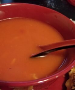 Happy Sales Melamine Soba, Rice Spoons, Chinese Won Ton Soup Spoon, Asian Red and Black, 6 Pack Notch & Hook Style 14 719pOMe3dzL