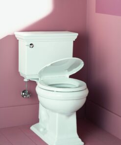 KOHLER K-4639-0 Cachet Quiet Close Toilet Seat, White, Round Non Ready Latch 38 719py2HBZ0L