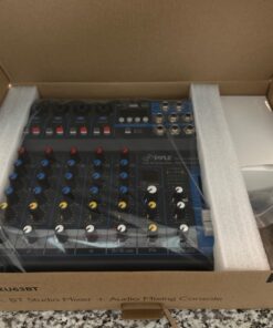 Pyle Professional Audio Mixer Sound Board Console - Desk System Interface with 6 Channel, USB, Bluetooth, Digital MP3 Computer Input, 48V Phantom Power, FX16 Bit DSP- PMXU63BT , Black 37 719qMQhSDlL