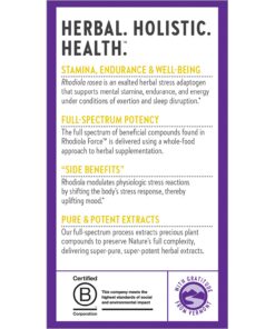 New Chapter Rhodiola Force 300mg with Potent Vegan Rhodiola for Mental Focus & Stamina, Endurance + Mood Support + Stress Adaptogen + Non-GMO Ingredients - 30 Count 300mg - 30ct Vegetarian Capsule 17 719qlznvZcL